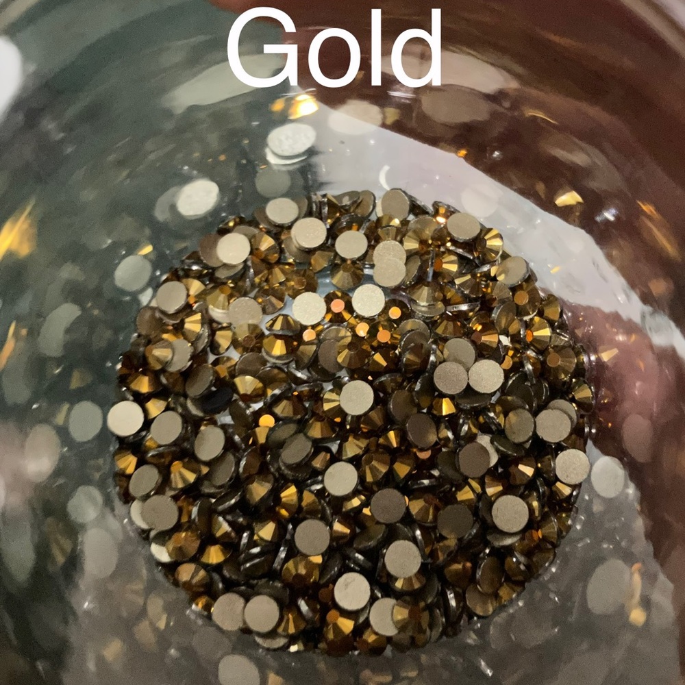 Ss20 Gold Flatback Rhinestones